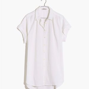 Madewell Crinkle Central Shirt Tunic Blouse